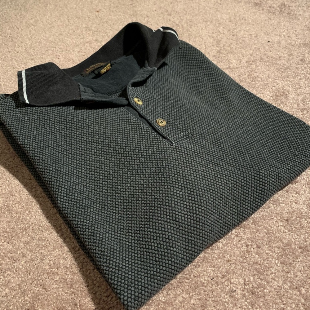 Mens Black Pebble Style Polo
